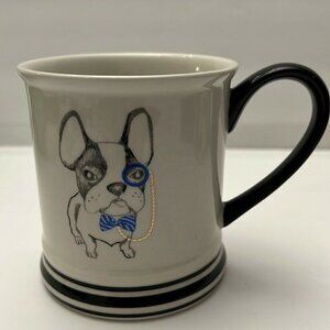 Clay Art French Bulldog with Monocle Coffee Mug Cup